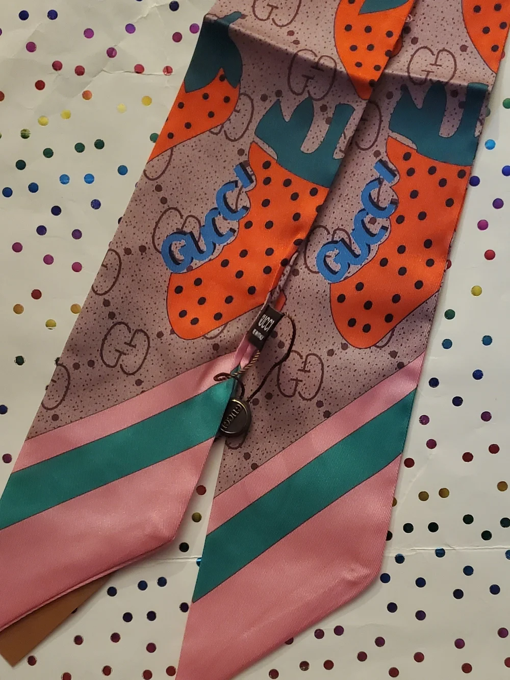 100% Silk Bag Twilly, Scarf, Hairtie